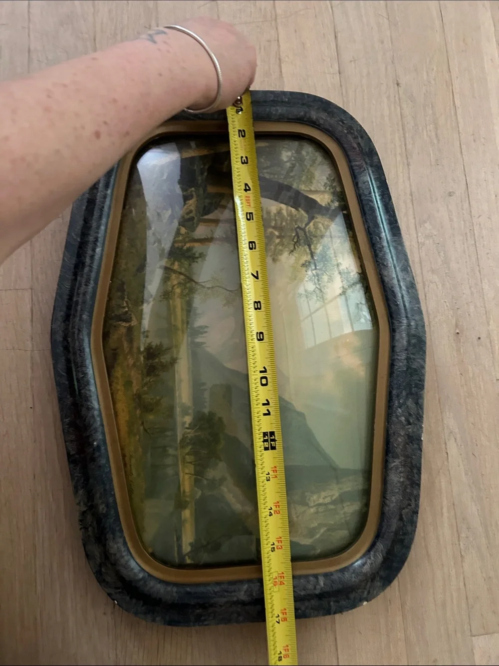 True Vintage Early 1900's Landscape Wall Art-Framed Yosemite Mountain Lake Print